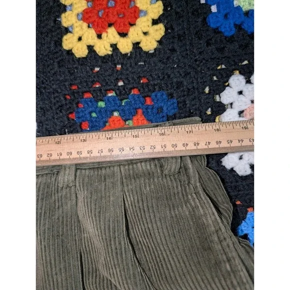 Vtg 90's Field Gear Men's Wide Wale Corduroy Green Pants Cuffed 36x32 (35x30) - Picture 5 of 6